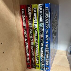 Guinness World Records Colorful Hardcover Book Set - Red, Yellow, Blue